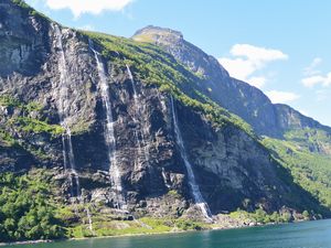 ガイランゲル フィヨルド 7人姉妹の滝 オーレスン